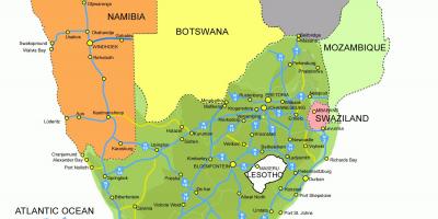 Mapa Lesotho i rpa